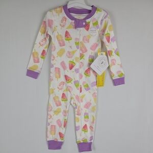 NEW Burt Bees Baby Sleeper 18 Months Summer Treats Made With Organic Cotton NWT